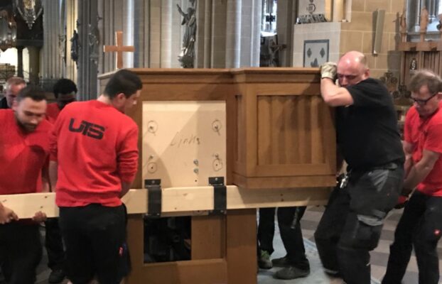 Schwertransport der Paderborner Domorgel