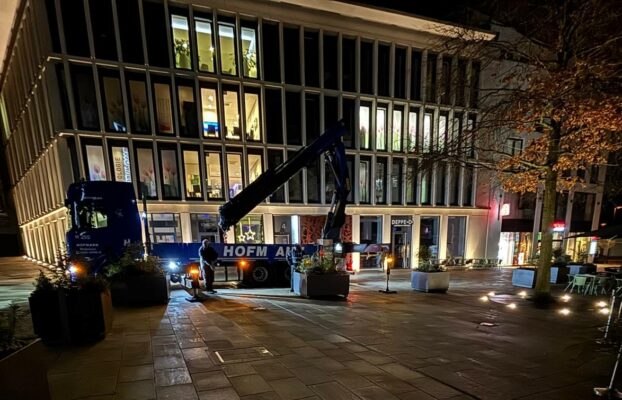 Projektlogistik – Blumenkübel für Libori und Weihnachtsmarkt